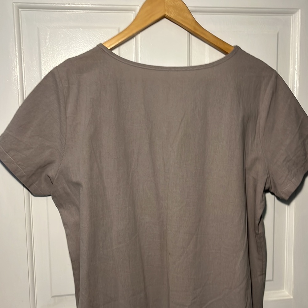 Long gray dress with daisies Size L - Picture 4 of 8